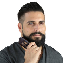 Beard Brush and Wooden Comb Kit - Bonus Mustache Comb and Nose Scissors