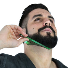 Beard Shaping Tool - 8 in 1 Multi-liner Beard Shaper Template Comb - (Clear Green)