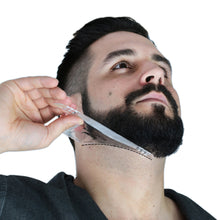 Beard Shaping Tool - 8 in 1 Multi-liner Beard Shaper Template Comb - (Clear)