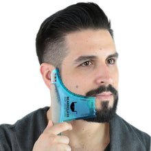 Beard Shaping Tool - 8 in 1 Multi-liner Beard Shaper Template Comb - (Clear Blue)