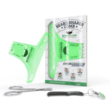 Beard Shaping Tool - 8 in 1 Multi-liner Beard Shaper Template Comb - (Clear Green)